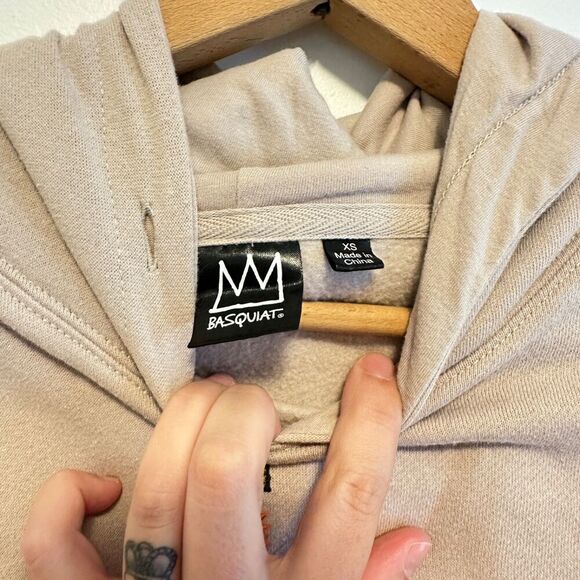 BASQUIAT Tan Sweatshirt Hoodie Pullover Men’s Size XS Artist Painter Streetwear - Picture 6 of 8